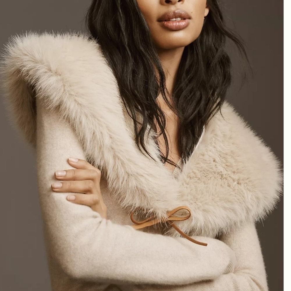 By Anthropologie Faux Fur Collar